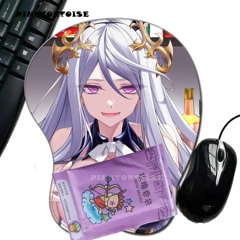 PINKTORTOISE Anime 3D Aozaki Aoka Mouse Pad  with Silicone Wrist Rest Mousepad Chest Mouse mat