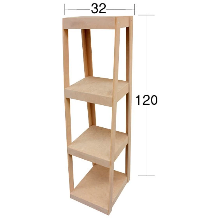 F732 4-layer demounted shelf, Mdf wall shelf