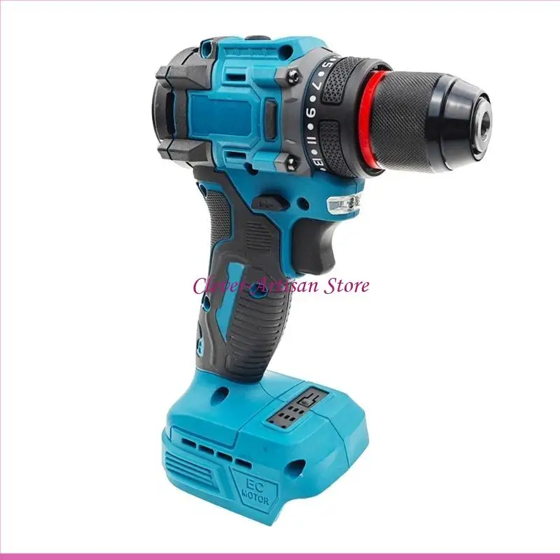 E06B POWERBOOT Draadloze boor 20V Elektrische stroomboor handheld Drill Boor Driver Tool Variabele snelheid Borstelloze -boor