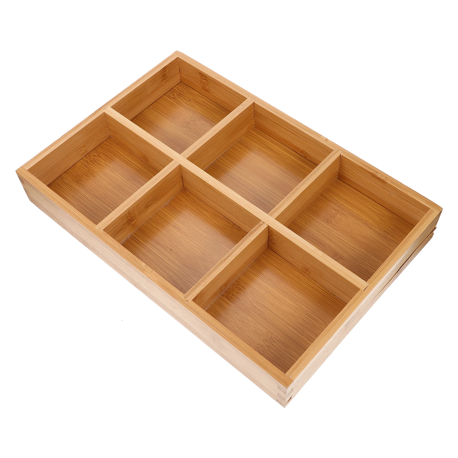 

Multi-Compartment Bamboo Snack Tray Smooth Finish Fade-Resistant for Dry Fruits Nuts Candies Household Organization Party Event