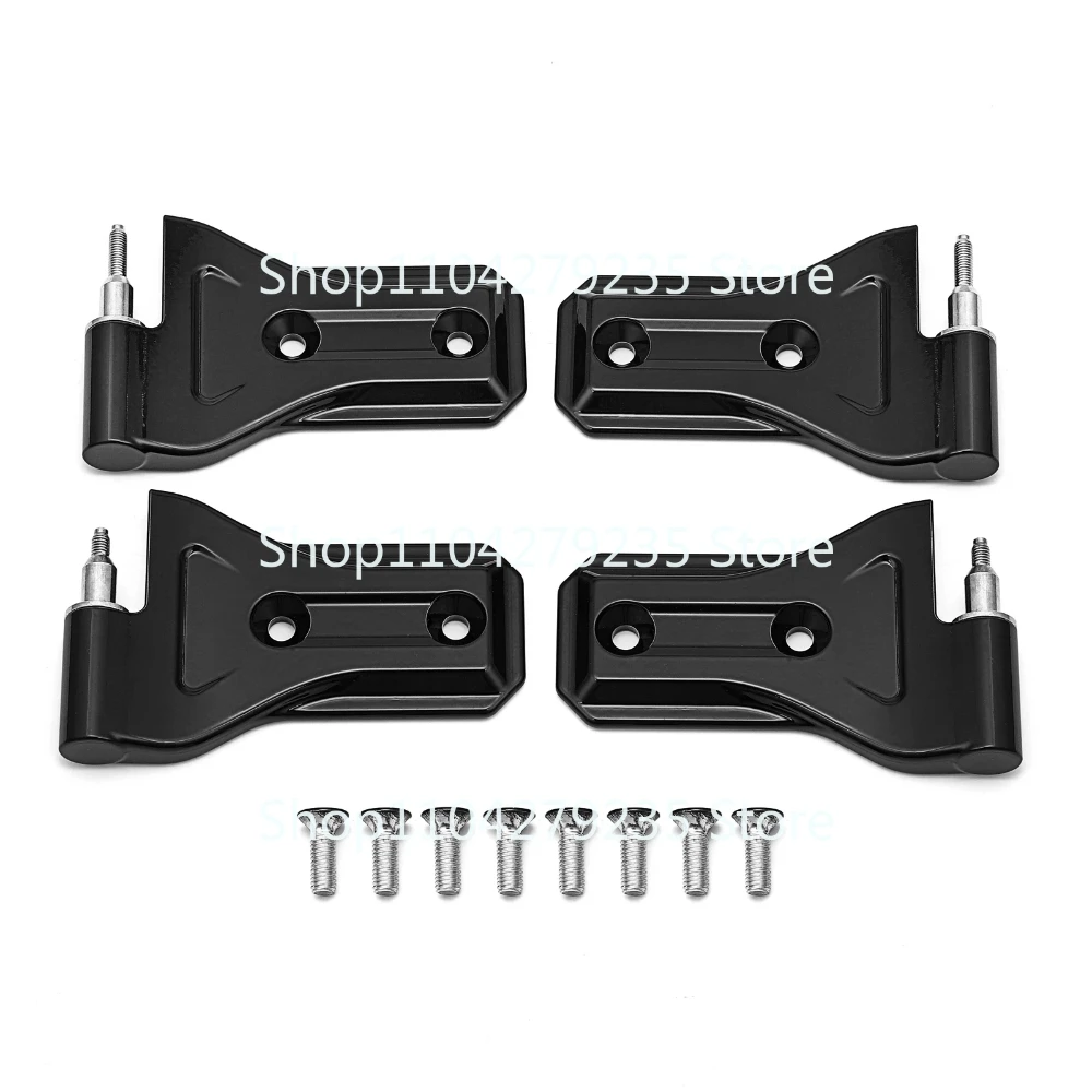 

4 шт., боковая дверная петля с алюминиевым покрытием для Jeep Wrangler JK JL JT 2007+, дорожный стальной комплект, не крышка, декор