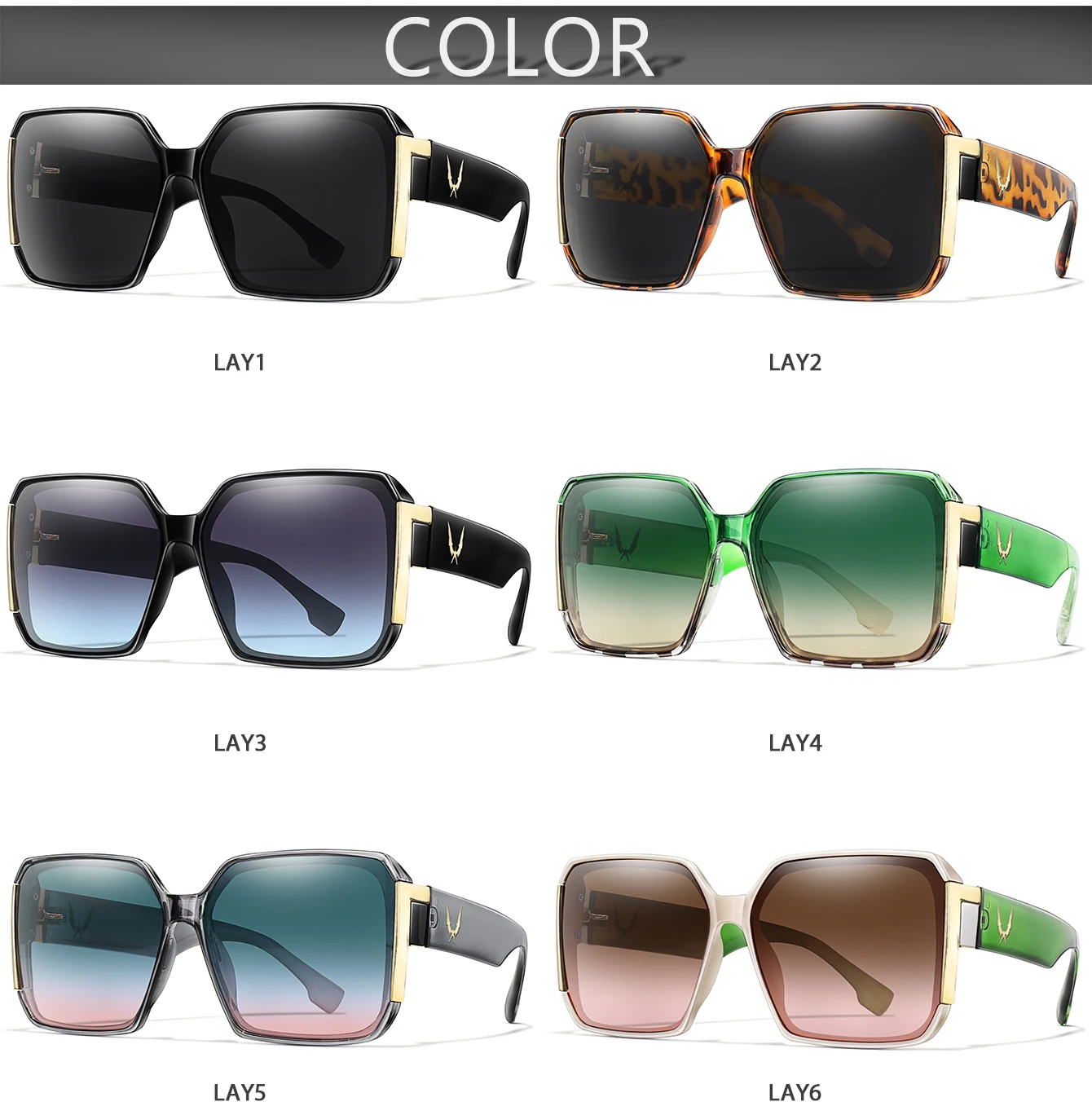 Luxuriöse Urlaubs-Sonnenbrillen für Damen und Herren, trendige quadratische Street-Shades mit UV-Schutz für Outdoor-Aktivitäten wie Wandern, Radfahren und Reisen. – Detail 3
