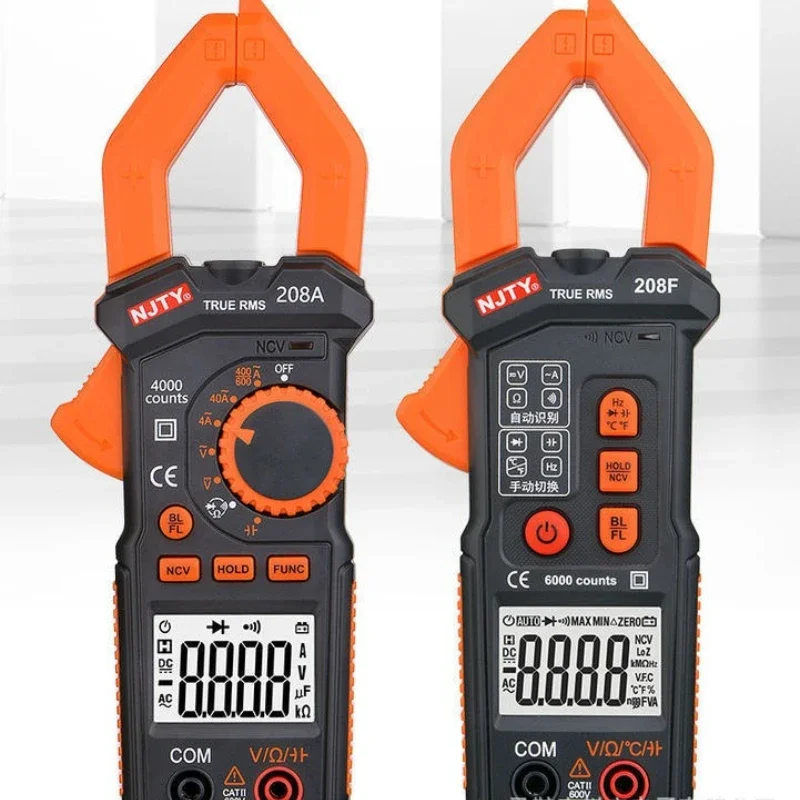 Utility 208F/208A High Precision Anti-burn Intelligent Clamp Ammeter Temperature And Frequency Capacitance Clamp Meter