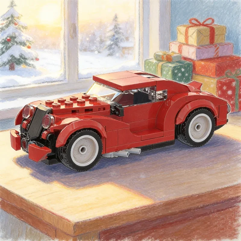 

160pcs MOC City Traffic Heather Red Version Model Building Blocks Architecture Toys Christmas Gifts Idea Education Brick