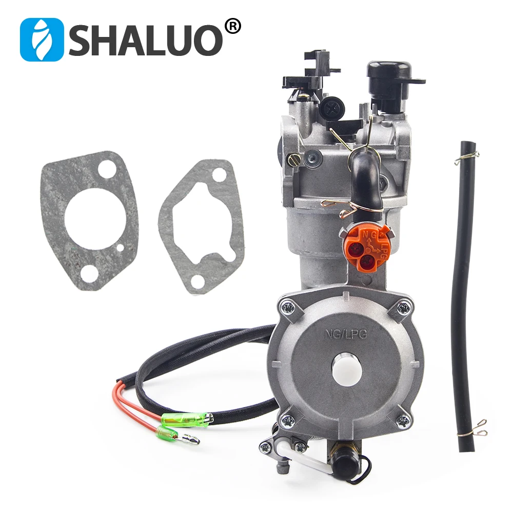 Updated Auto Choke LPG Dual Fuel Carburetor NG Conversion Kit For 5KW 6.5KW 188F 190F 13P Gasoline Generator Gas Carburetor