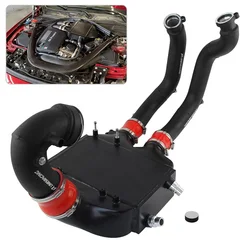 Top Mount Intercooler w/ Charge Pipes For BMW 15-20 M2 M3 F80 M4 F82 F83 S55 Performance Aluminum Red/Black/Blue