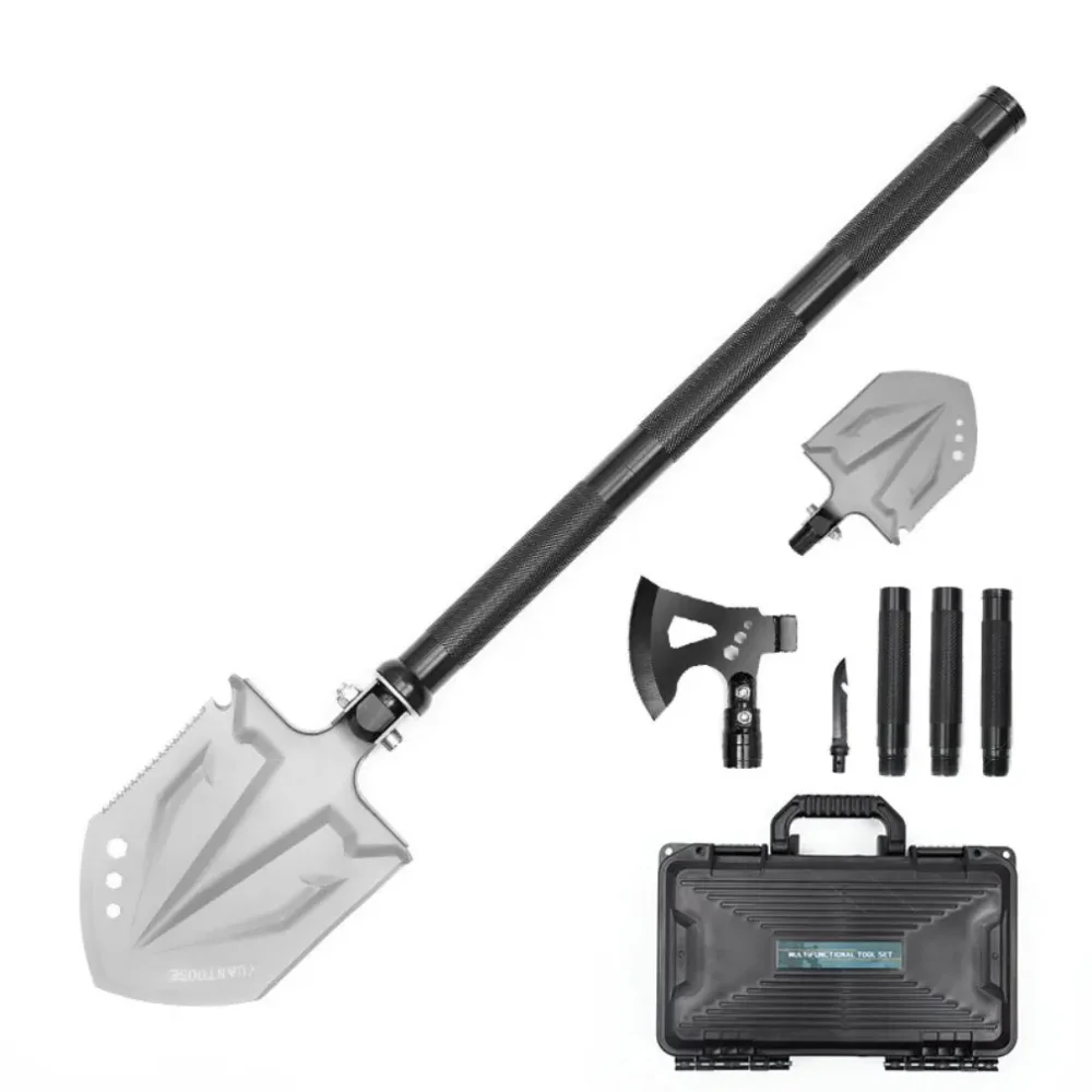 Multifunction Shovel Axe Set Outdoor Camping Tools Survival Folding Shovel Garden Dig Tools Kit For Off-road,Beach,Soil And Snow