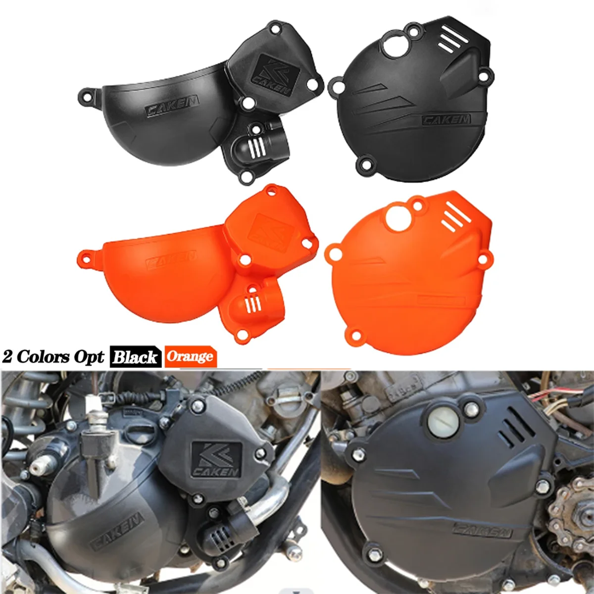 

For Loncin MT250 KEWS K18 Hengjian HJ250h-R 2T Kayo KT250 Dirt Bike Motocross Orange Black Clutch Protector Ignition Guard Cover