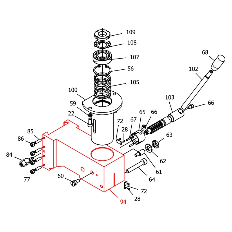 Spindle seat SIEG SX1P-094 drilling and milling machine accessories