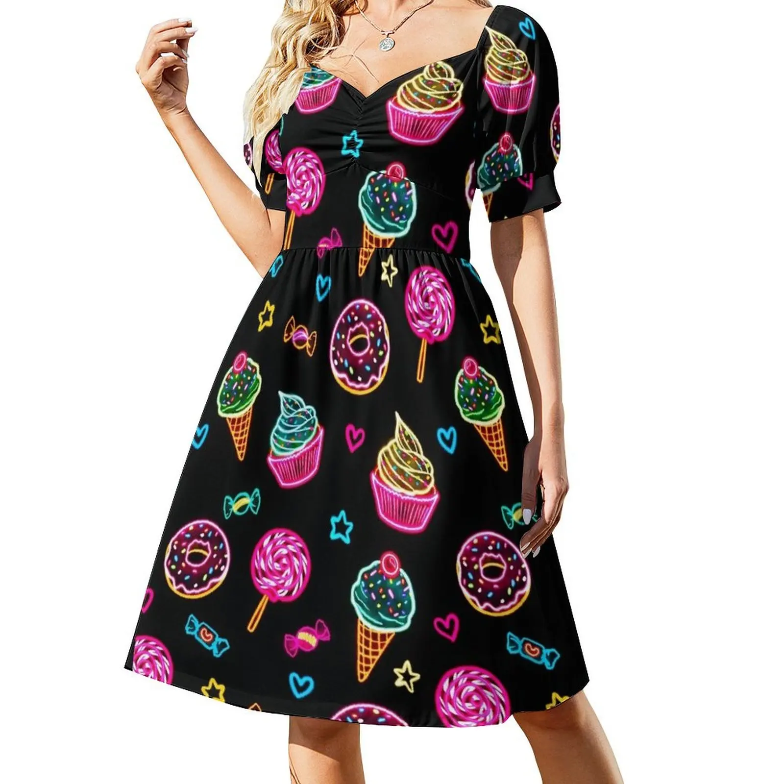 Neon Candy Kleid Sommer Rock Ballkleider