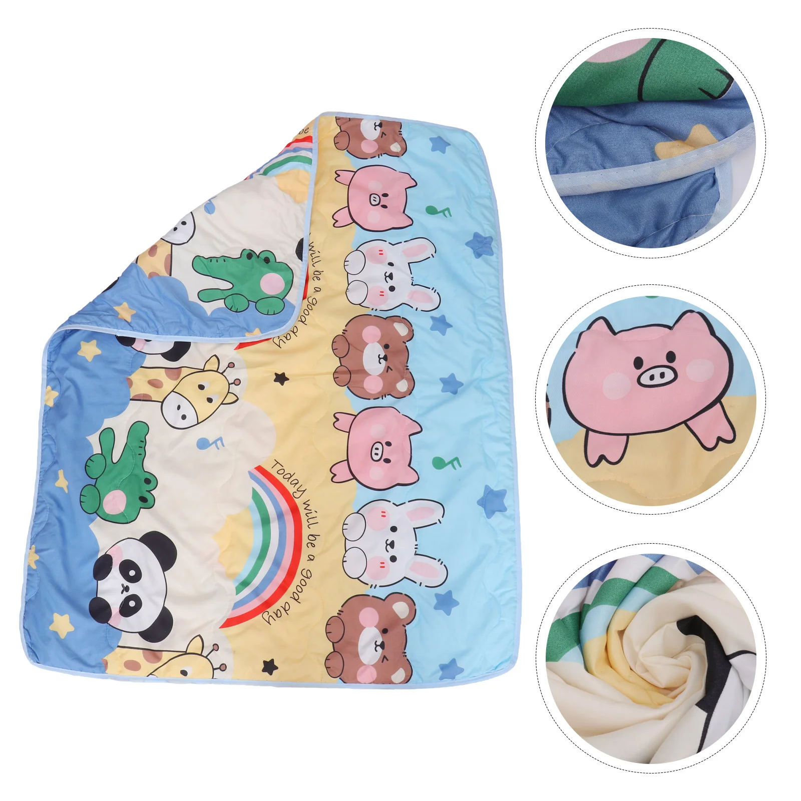 Saco de dormir Swaddle, mantas para bebé, colcha de aire acondicionado para jardín de infantes, transpirable de verano con dibujos animados para niños