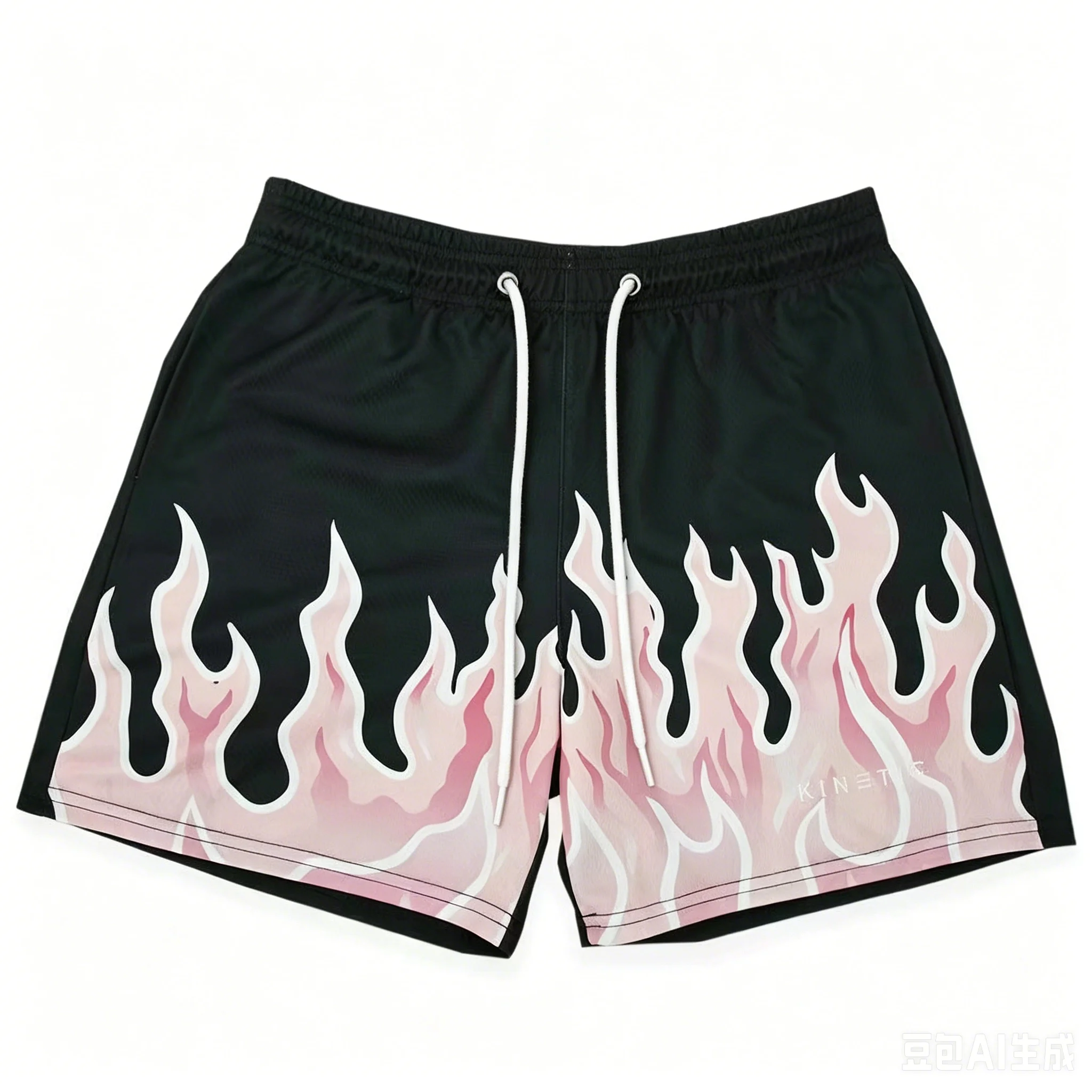 Kid 2026 Breathable Men Shorts Basketball Running Quick-Drying Shorts Baggy Flame Print Fashion Shorts Summer Shorts