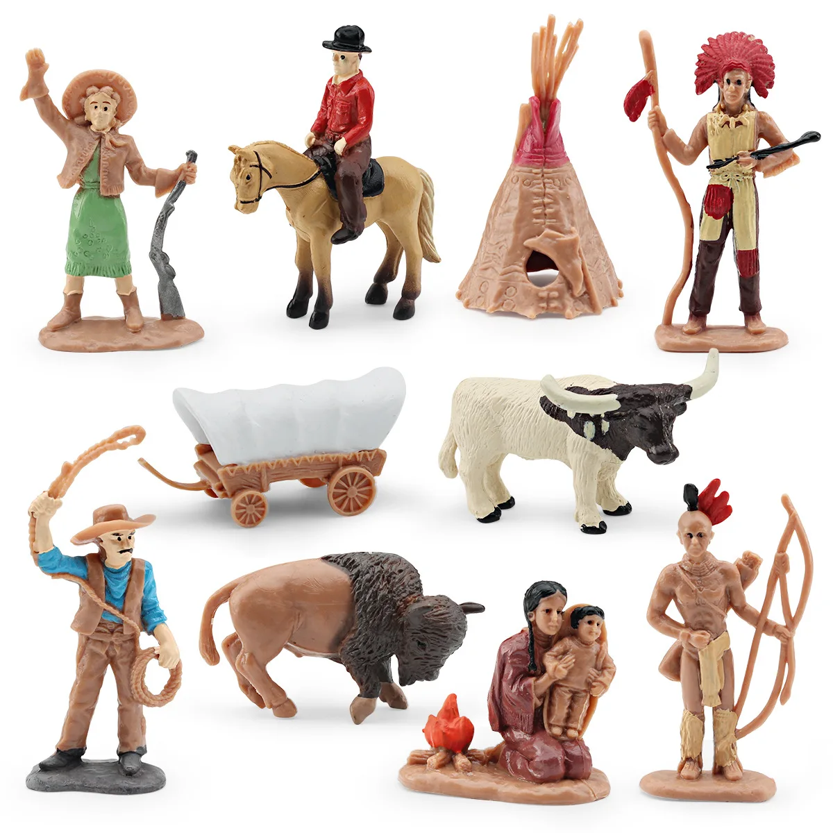 Figurines d'action Montessori dos pour enfants, Leone nition, World Architecture, West Cowboy, Interface Man, Planet Firmament, Cadeaux pour enfants