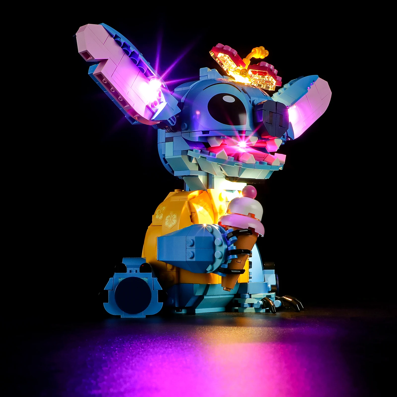 HPROSPER 5V LED-verlichting (geen model) voor LEGO 43249 Disney Stitch Verlicht uw bouwstenen Decoratieve lamp en batterijdoos