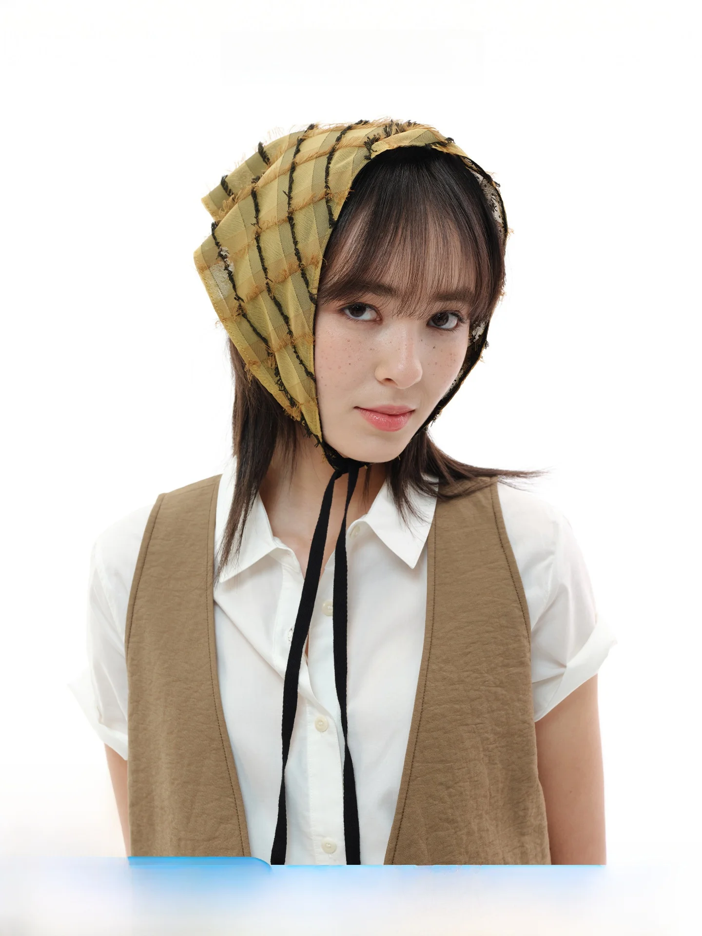 shangsen-lattice-pattern-scarf-tassel-shawl-thin-necktie-multi-purpose-silk-waist-belt-soft-comfortable-geometric-de