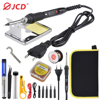 JCD 80W Electric Soldering Iron kit Adjustable Temperature LCD Digital Display With Soldering Paste 220V 110V Welding Tool Kits