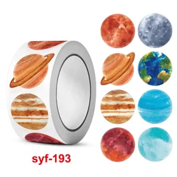 100-500 Pcs Planet Shaped Sticker Decoration Gift Box Sticker Label DIY Sealing Children's Decals Stationery Toy