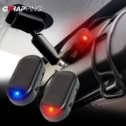 1Pcs Car Fake Security Light Solar Powered Simulated Dummy Alarm Wireless Warning Anti Theft Caution Lamp LED Flashing Imitation