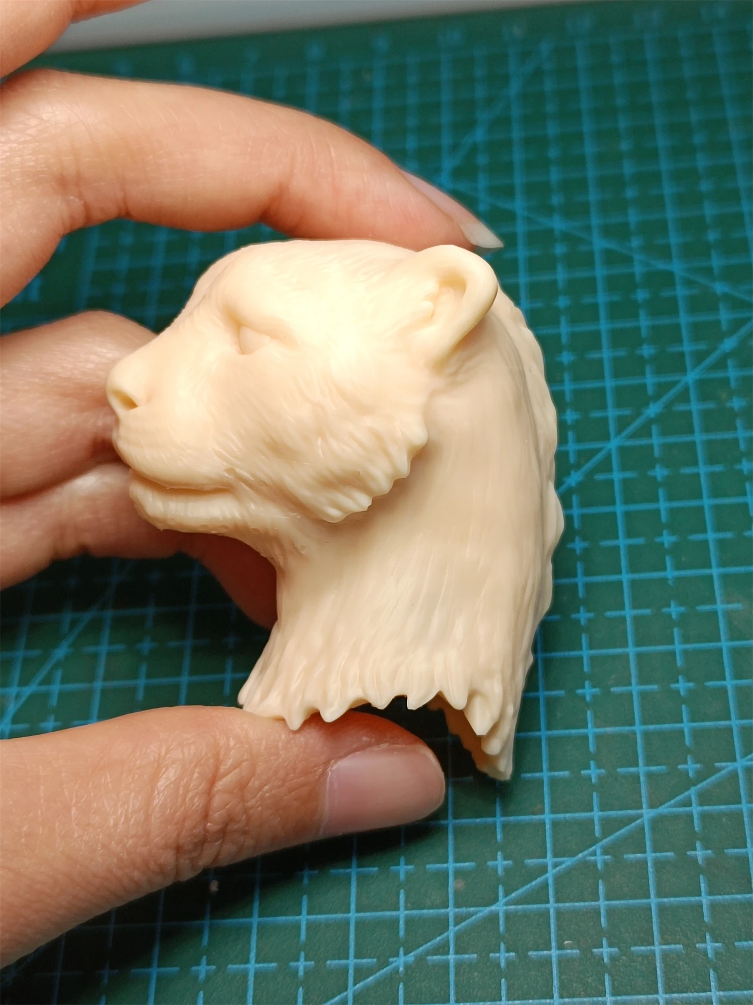 1/6 1/12 Unpainted Acinonyx Jubatus Cheetah Panther Head Carved Model Toys DIY Animal Action Figure