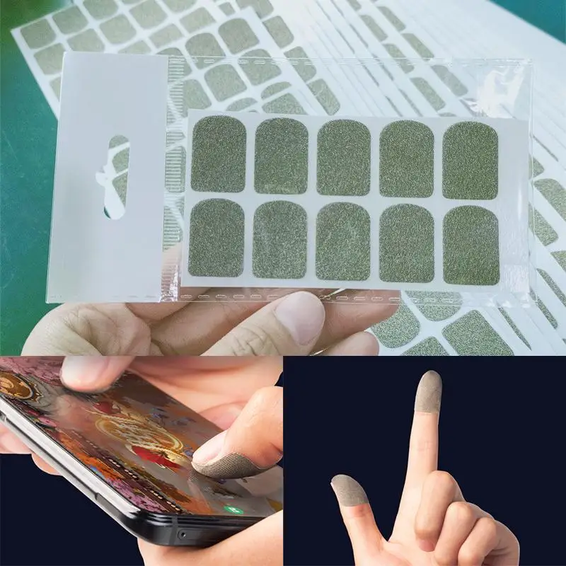 

【C】10/30Pcs Gaming Finger Stickers Conductive Ultra Thin Touch Screen Film Convenient Anti Sweat Fingertip Sticker