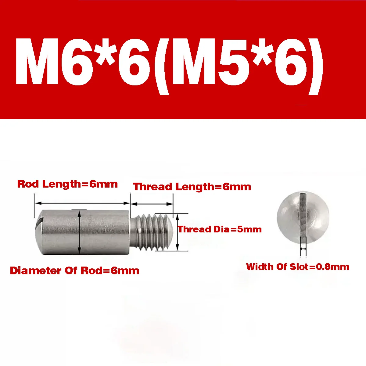 Variant: 4pcs  M6x6xM5x6