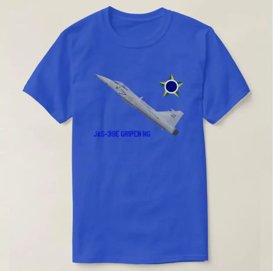 JAS-39E Gripen NG Brazilian Air Force Men T-Shirt Summer Short Sleeve Casual O-Neck Shirt Mens