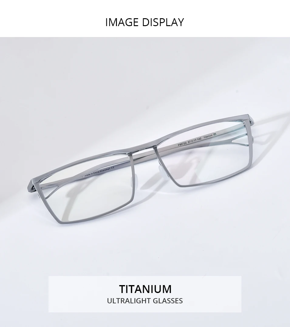 FONEX Reines Titan Brillengestell Männer Neue Marke Design Quadratische Brillen Japanische Handgemachte Ultraleichte Hochwertige Brillen 85722 – Detail 2