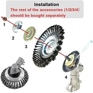 فرشاة الحشائش ذات عجلة الأسلاك الفولاذية ، جزازة العشب ، جزازة العشب ، جزازة الفرشاة ، جزازة الفرشاة أفضل 10 مبيعات لعبة فرشاة القاطع - No9