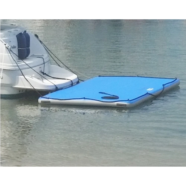 Durable Inflatable Floating Boat Swim Fishing Platform with Ladder