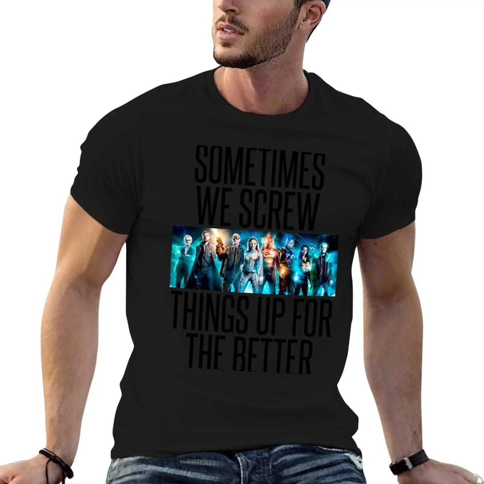 Sometimes we screw things up for the better T-Shirt Blouse summer top plain t shirts men