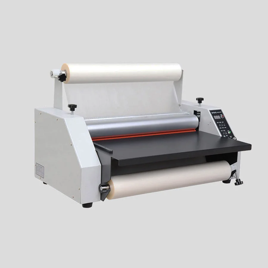 

350mm/450mm/650mm electric laminating machine large steel equipment hot cold film roll label Laminator