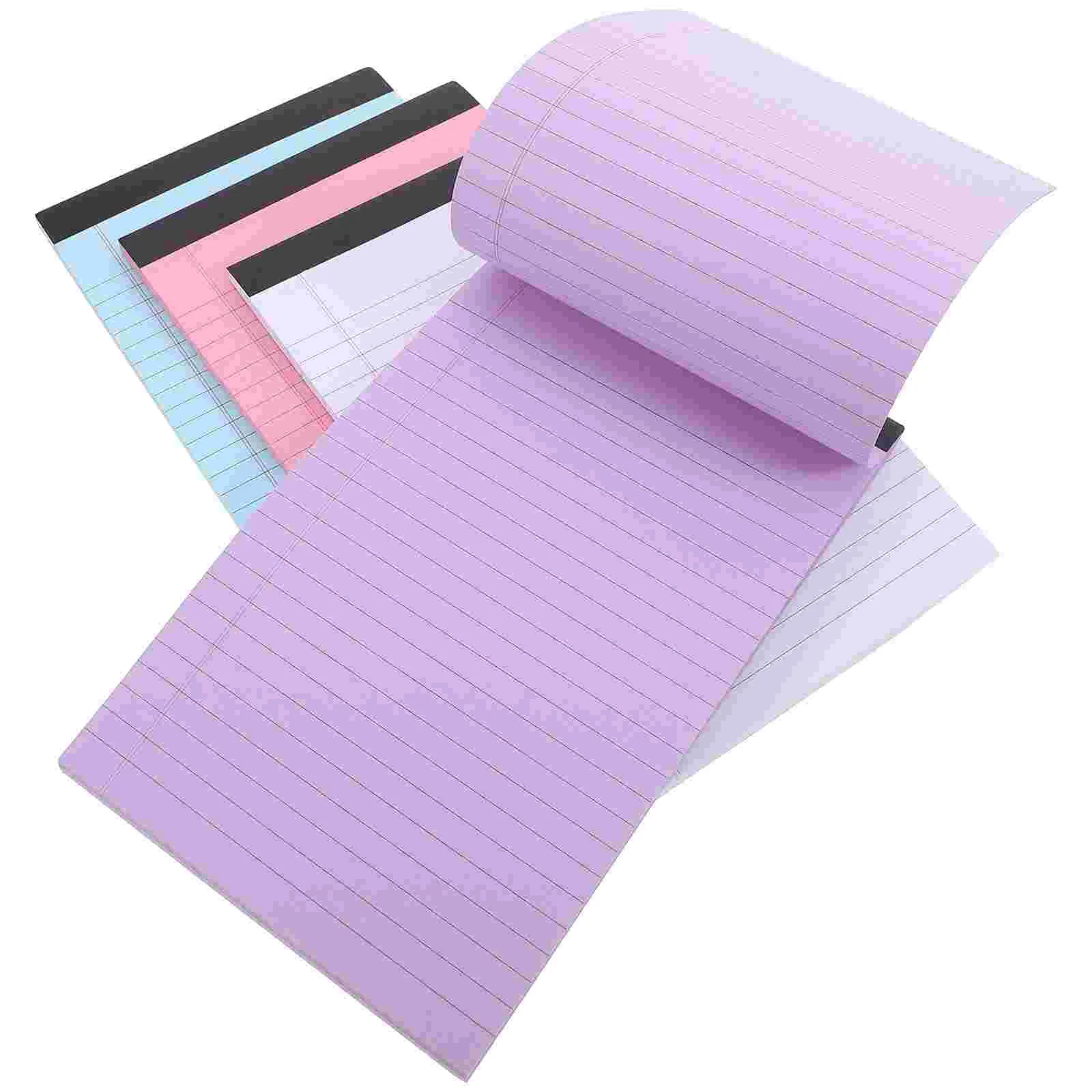 

4 Pcs Notebook Business Notepads Structured Layout Notebooks Legal Small Sticky Daily Use Colored Paper Cute