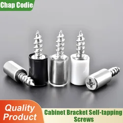 Phillips Self Tapping Screws Layer Plate Holder Wardrobe Septum Cabinet Brackets Fix Shelf Support With Non-Slip Cover Sleeve