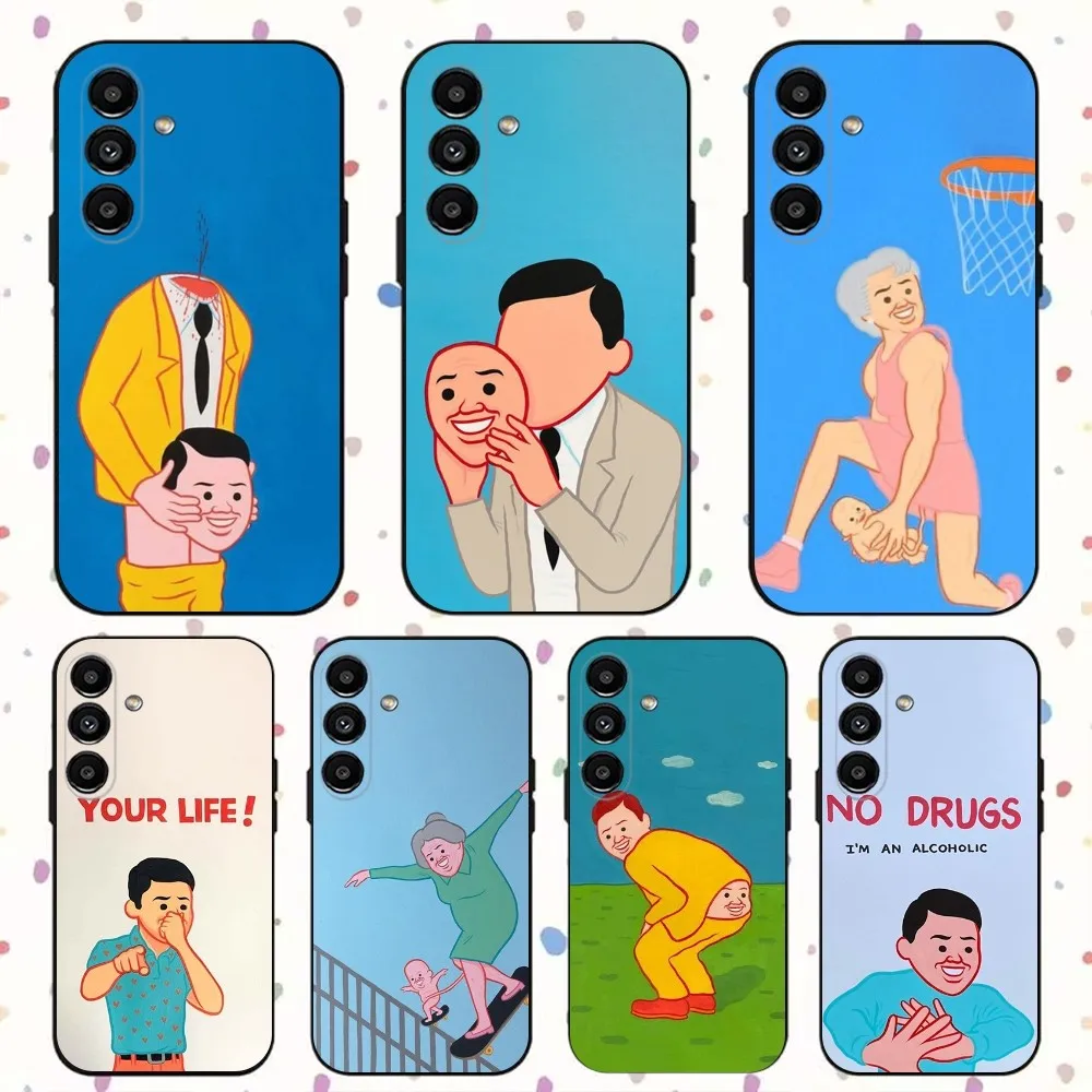 

J-Joan C-Cornella Art Phone Case For Samsung S24,S21,S22,S23,S30,Ultra,S20,Plus,Fe,Lite,Note,10,9,5G Black Soft Cover
