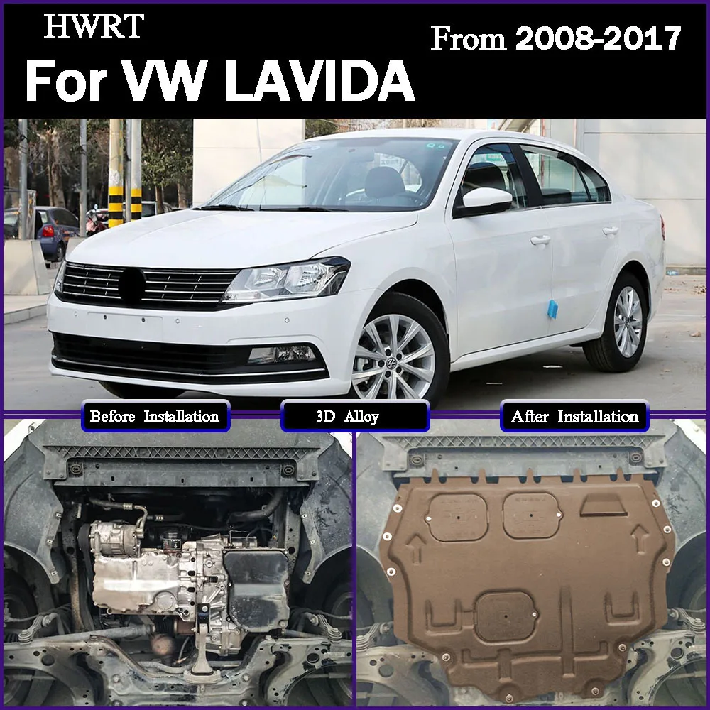 

For VW LAVIDA 2008-2017 1.4T 1.6L Under Engine Guard Splash Shield Mud Fender Cover Plate Fender Mudguard Protector