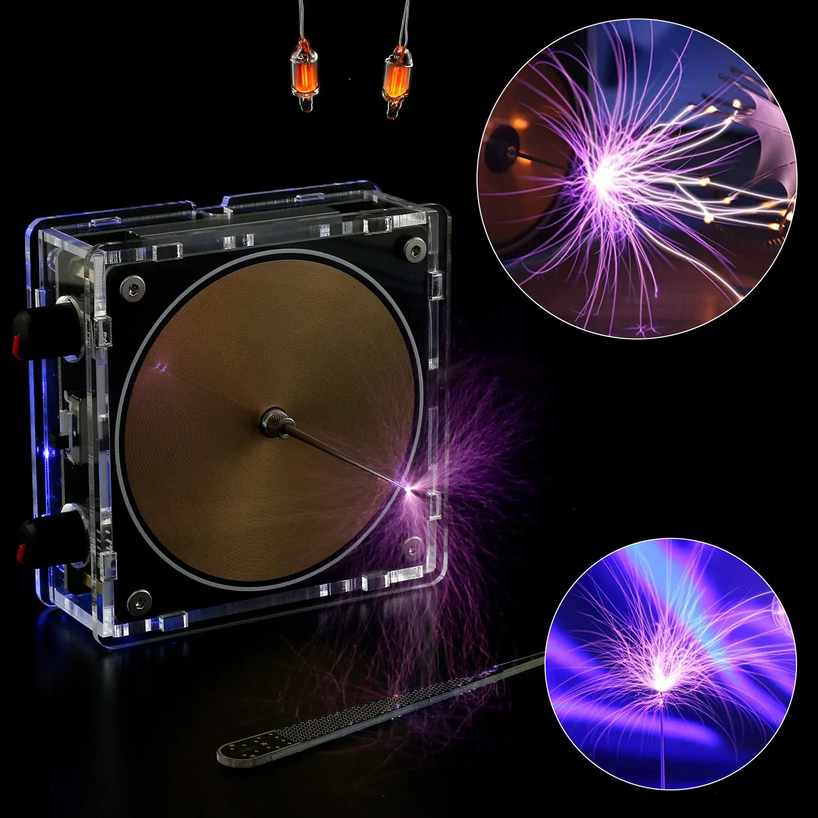 Music Tesla Coil Artificial Lightning Touchable Audio Input Bluetooth Science Experiment Tesla Music Box