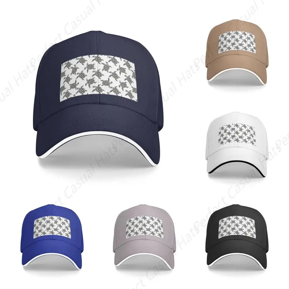 

High Quality Animals Sea Turtles Printing Sandwich Caps Peaked Caps Trucker Hat Men Women Outdoor Sport Travel Sun Visor