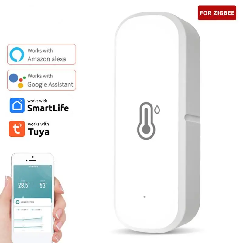 

Датчик температуры и влажности, многофункциональный Женский Smart Life / Tuya App с дистанционным управлением, умный дом