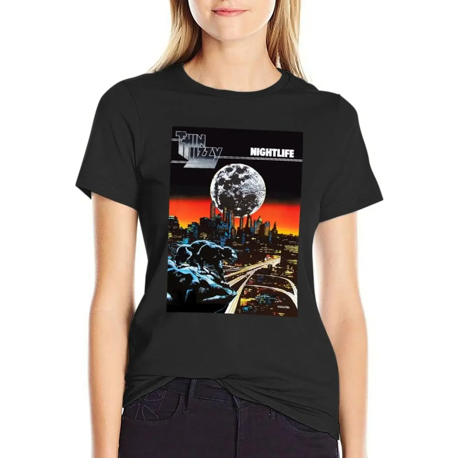 

Nightlife T-Shirt sublime summer clothes Female clothing animal print Women's cotton t-shirt