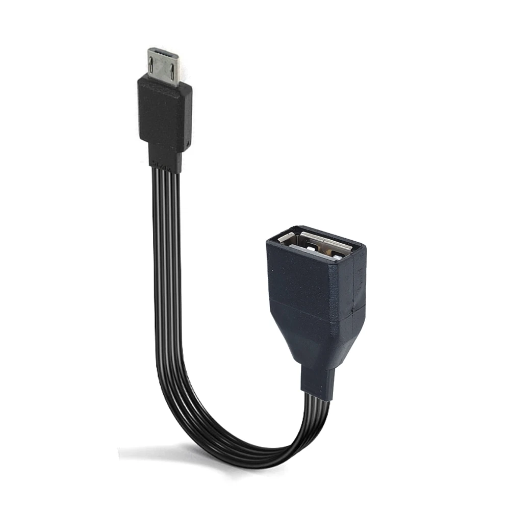 10CM Elbow 90° Micro USB Plug to USB Female Data Cable Right Curve Android Phone/Tablet PC OTG Cable 20CM