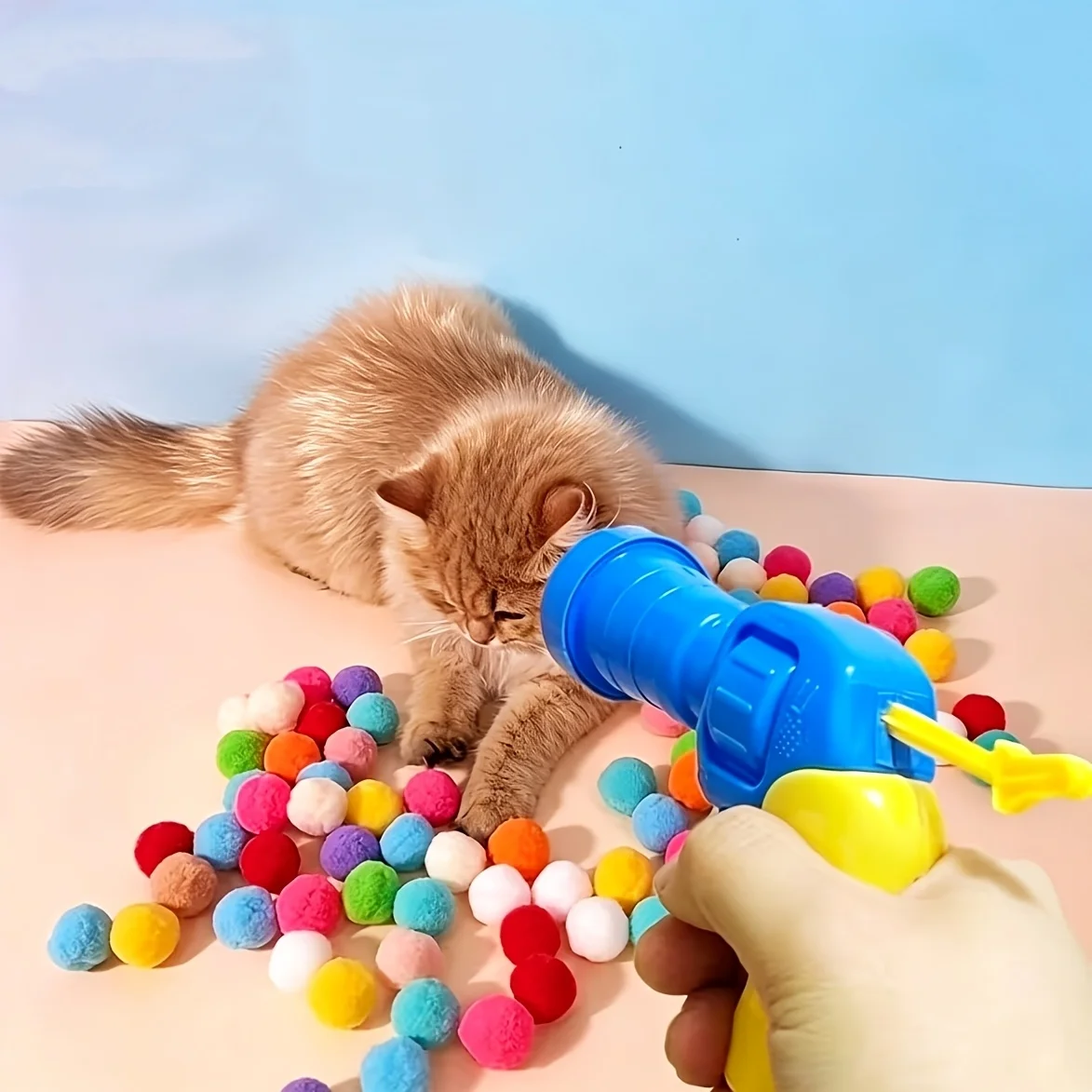 20/30balls Cat Toy Set - Interactive Launcher for Cats And Dogs, User-Friendly And Durable Bouncing Design, Without Battery