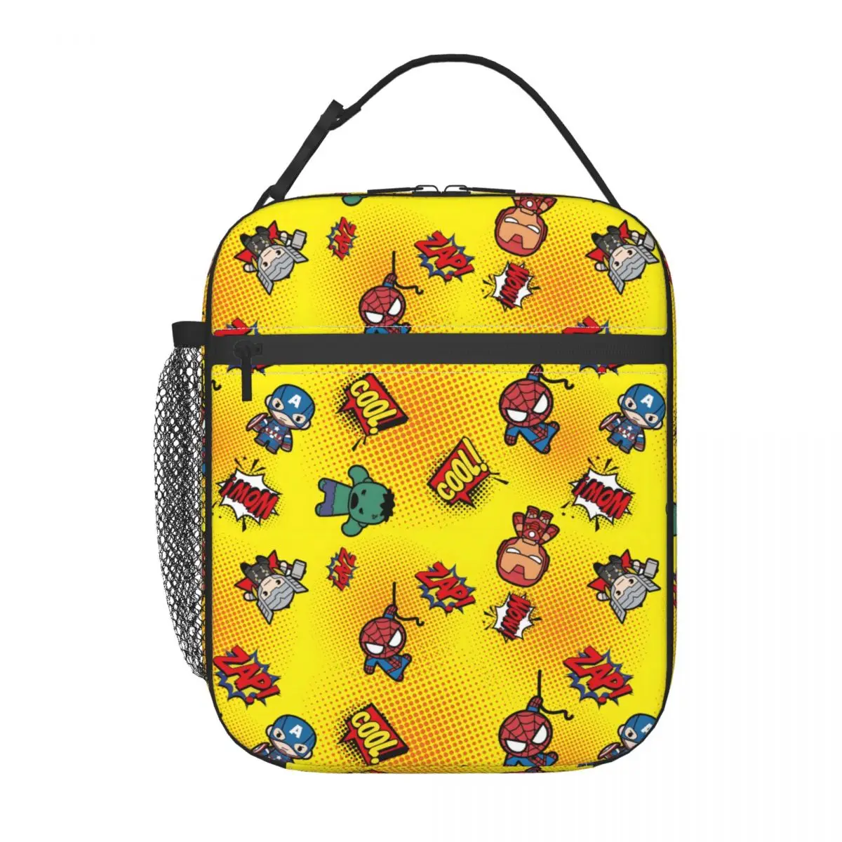 

Custom Captain America Comics Lunch Bag for Women Thermal Cooler Insulated Bento Box Kids School Children Waterproof Tote Bags