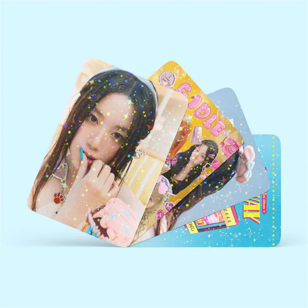 45Pcs/Set KPOP (G)I-DLE I SWAY Album Star Holographic Cards Soyeon Miyeon YUQI Selfie Photocards Fans Birthday Collection Gifts