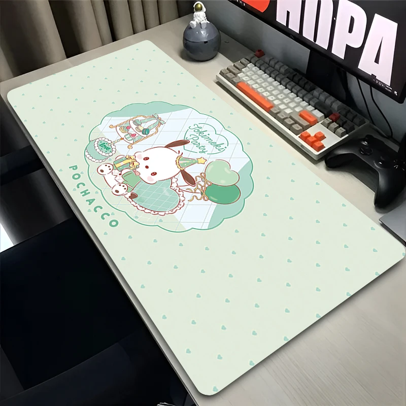 Mouse Pad PC Non Slip Rubber Cute Mousepad Laptop Gamer Cabinet Keyboard Pad Office Computer Gaming P-pochacco HD Desk Mouse Mat