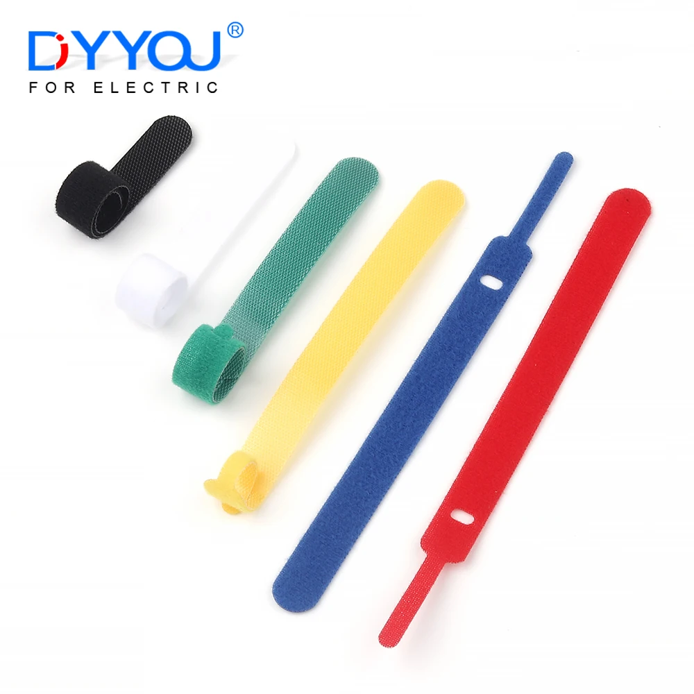 

50/100 PCS Needle type Releasable Cable Ties Nylon Loop Straps Wrap Zip Bundle Bandage Colored Reusable Plastics Fastening