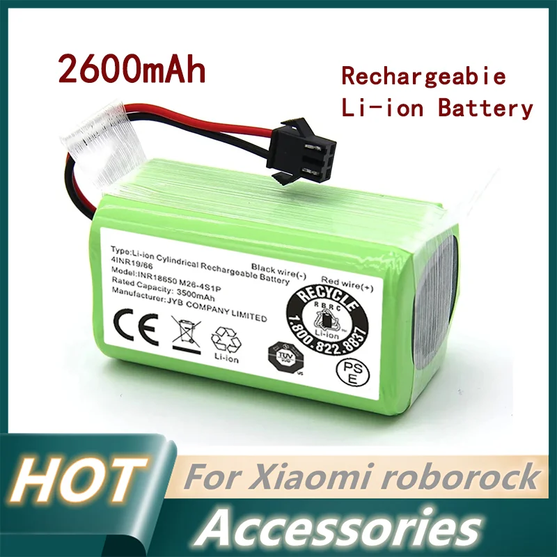 بطاريات بديلة 4.8 فولت 2600 مللي أمبير في الساعة لمكنسة الروبوت Eufy RoboVac 11 11S 30 30C 15C 12 35C وEcovacs Deebot N79 N79S DN622