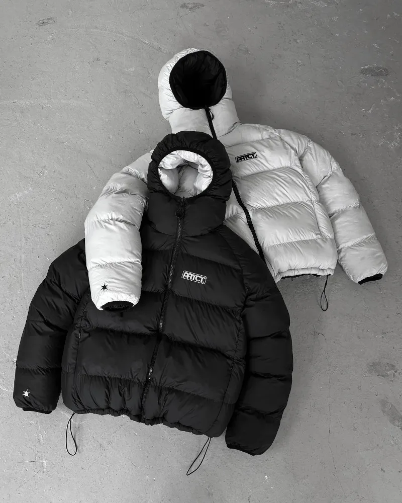 2025 جديد عصري ملابس الشارع رسالة نمط المتضخم سترة الرجال Y2K الملابس فضفاضة سترة دافئة غير رسمية نمط الزوجين #3