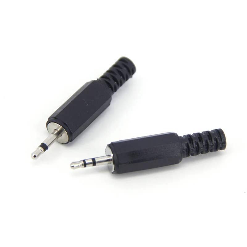 5pcs 10pcs 2.5mm Male jack 2 3 pole 2.5 Audio Mono Stereo Plug connector Plugs for Phone Headset