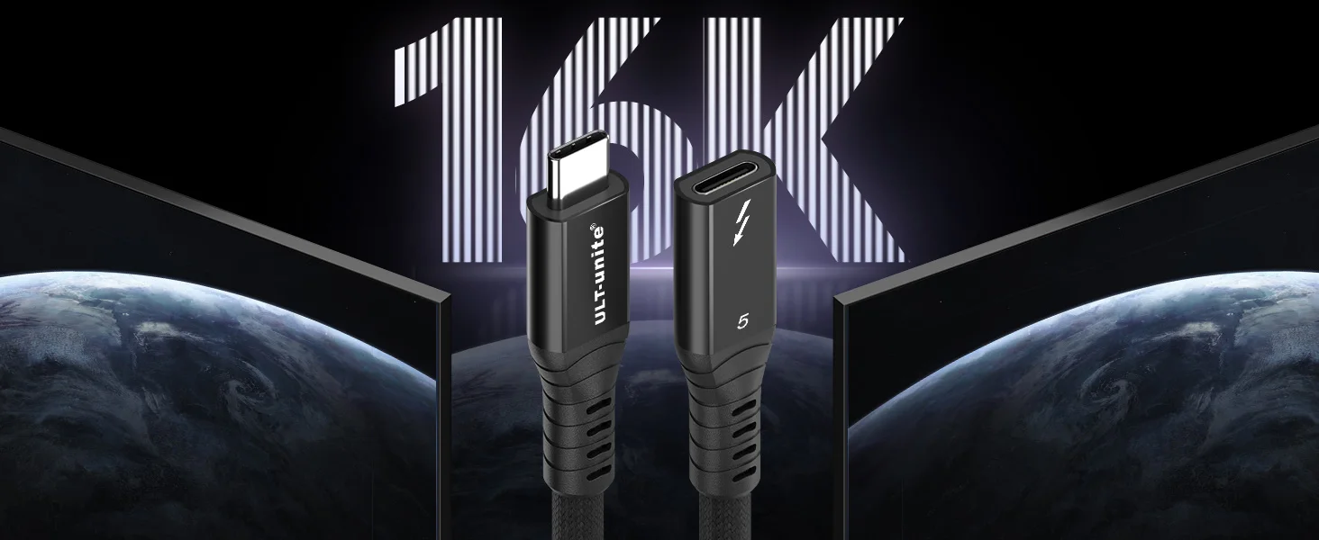 120 Gbit/s Thunderbolt 5 Datenkabel für iPhone18, kompatibel mit USB4, voll ausgestattetes 240-W-Super-Schnelllade-USB5-Verlängerungskabel – Detail 2
