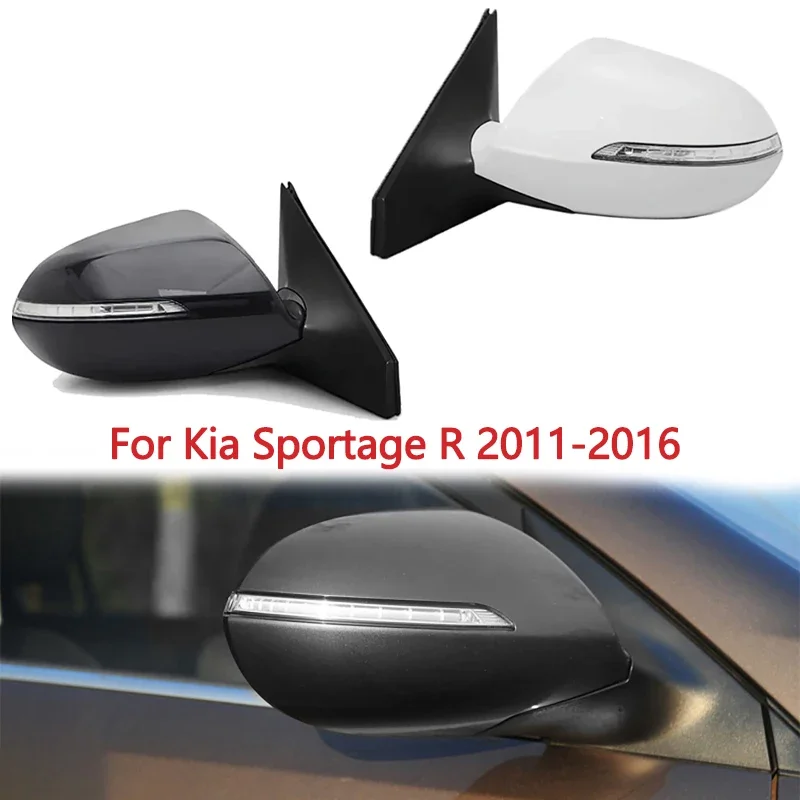 For Kia Sportage R 2011-2016 Rearview Mirror Side Folding Heating Rear View Mirror Assembly 5 7 Pins 9 Wire Outside Accessories